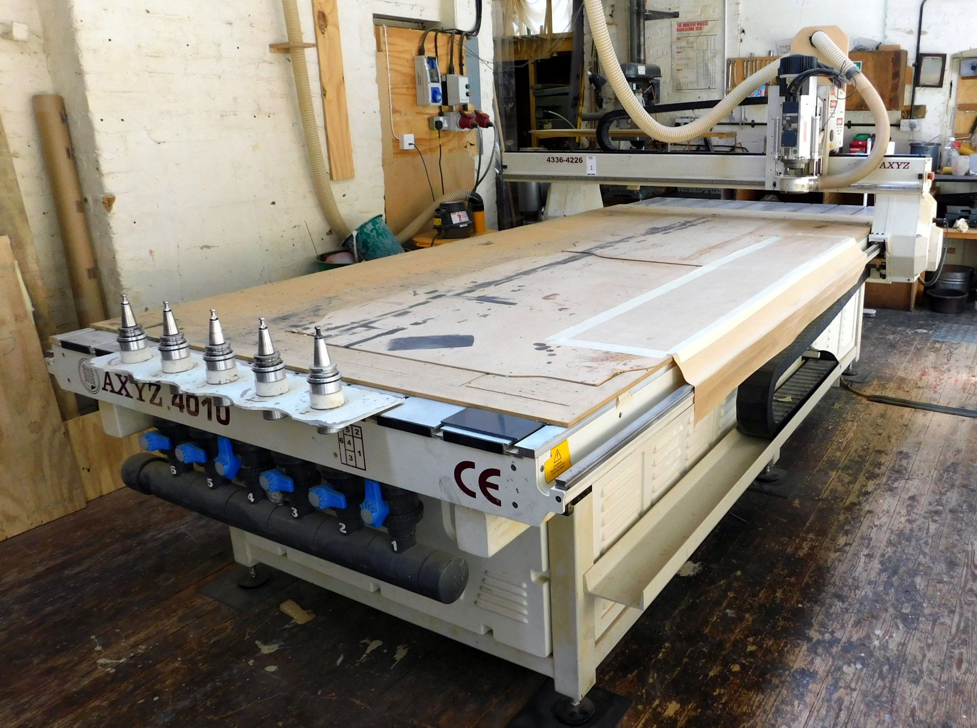 AXYZ 4010 CNC Router & Associated Tooling, Serial Number: 4226 (2011), Bed Dimensions 370cm x 153cm, - Image 2 of 9