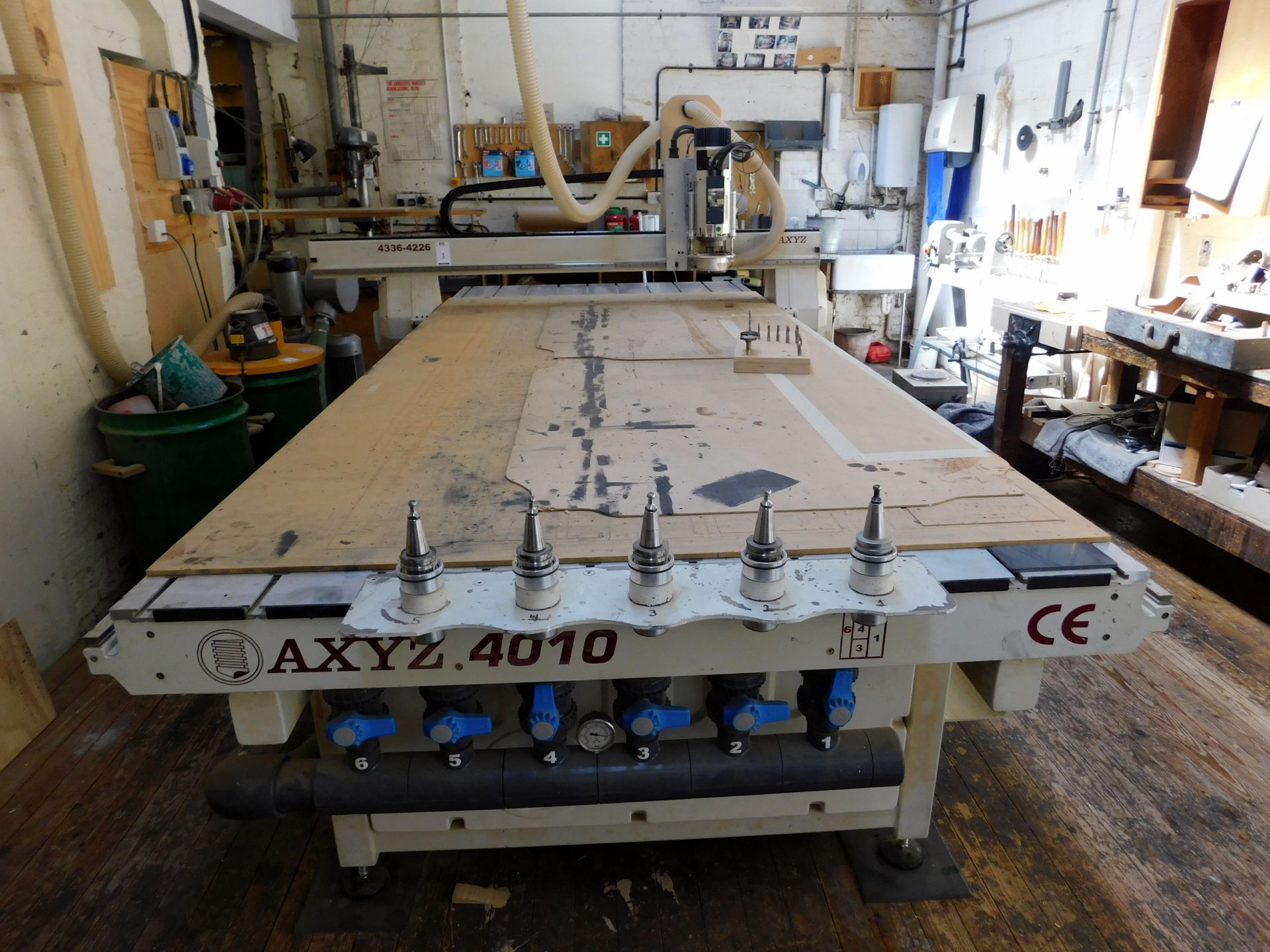 AXYZ 4010 CNC Router & Associated Tooling, Serial Number: 4226 (2011), Bed Dimensions 370cm x 153cm,