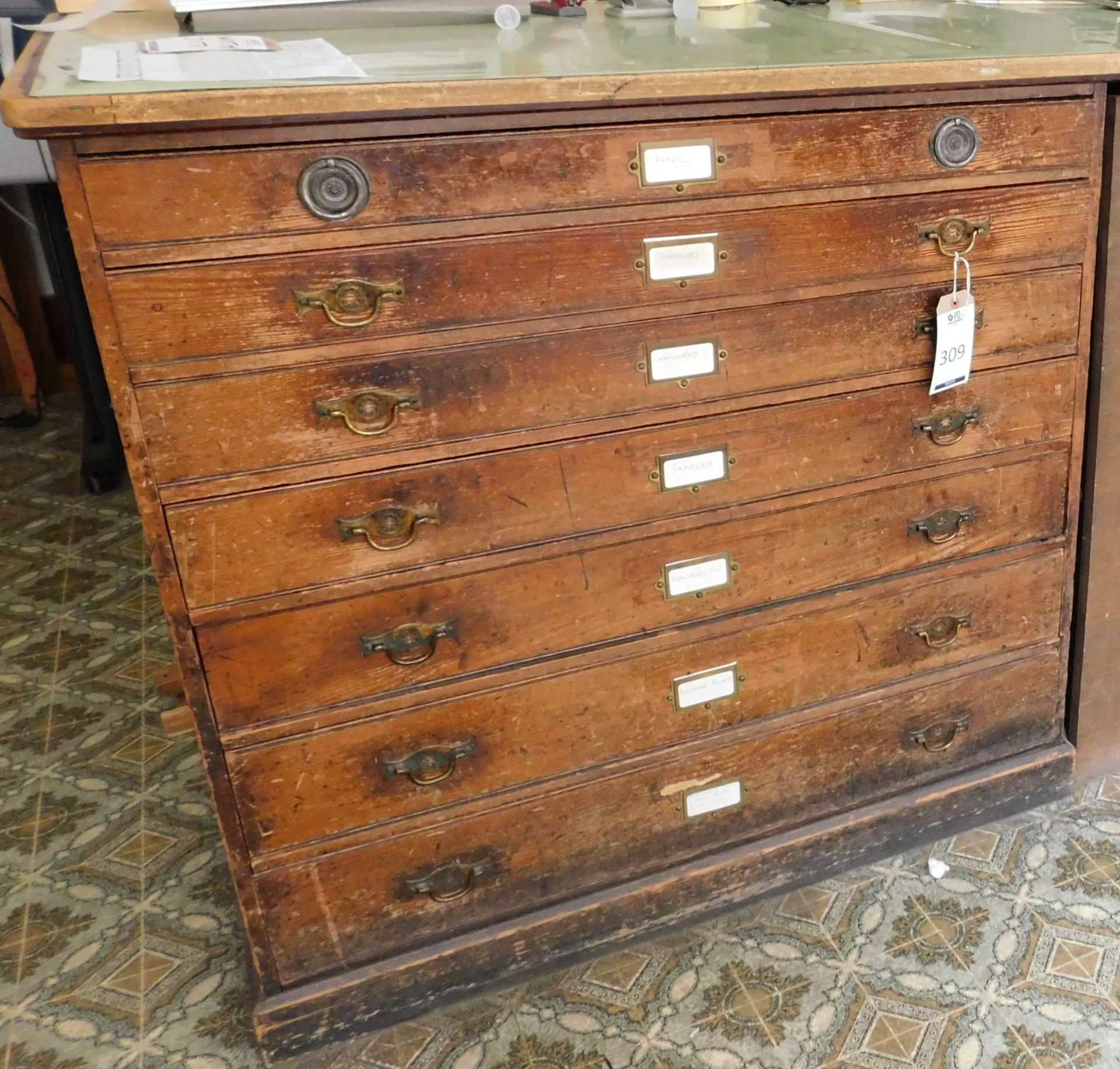 7 Drawer Medium Oak Plan Chest c 1920/30’s & another, Similar, 6 Drawers (Located Bethnal Green –