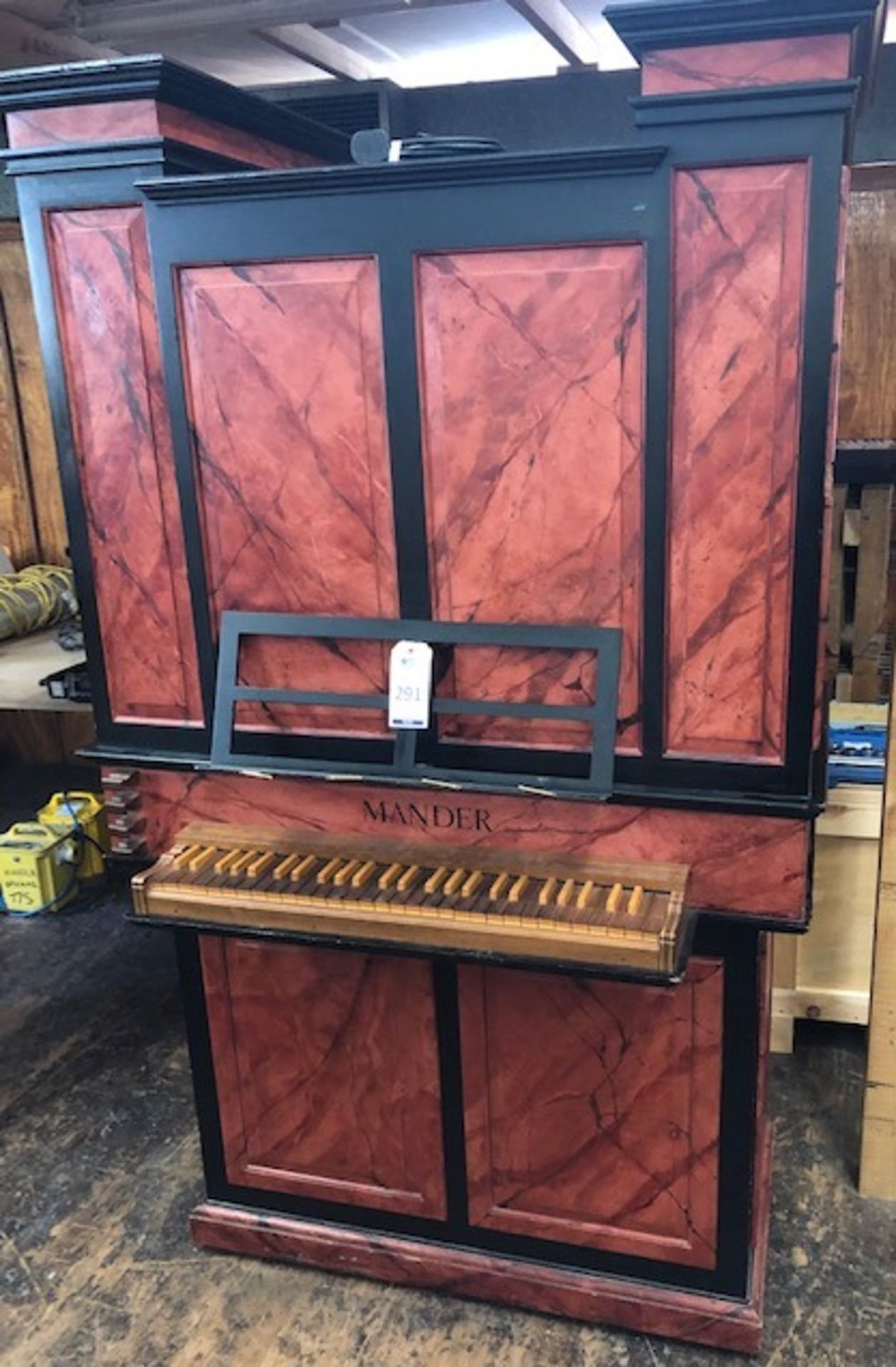 Mander 4-stop cabinet organ ‘Raspberry Ripple’ For Complete description: https://mander-organs.com/