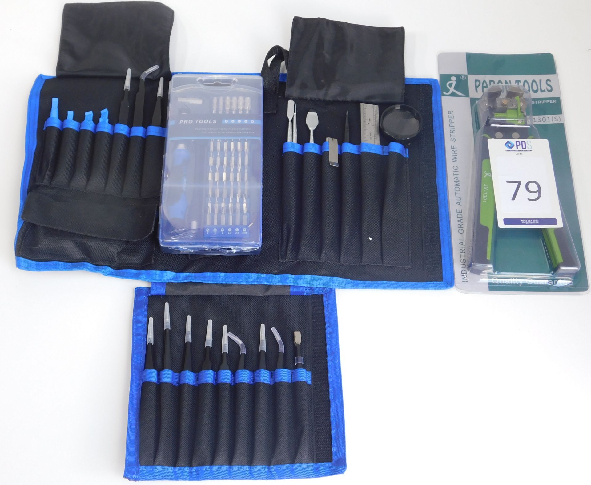 4 Paron Wire Strippers, Justech & Pixnor Micro Tool Sets (Located Brentwood, See General Notes for