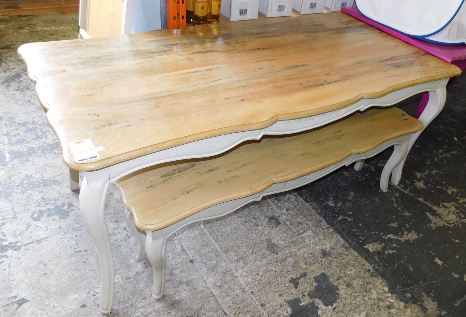Dining Table & Matching Bench (Located Stockport – See General Notes for More Details)