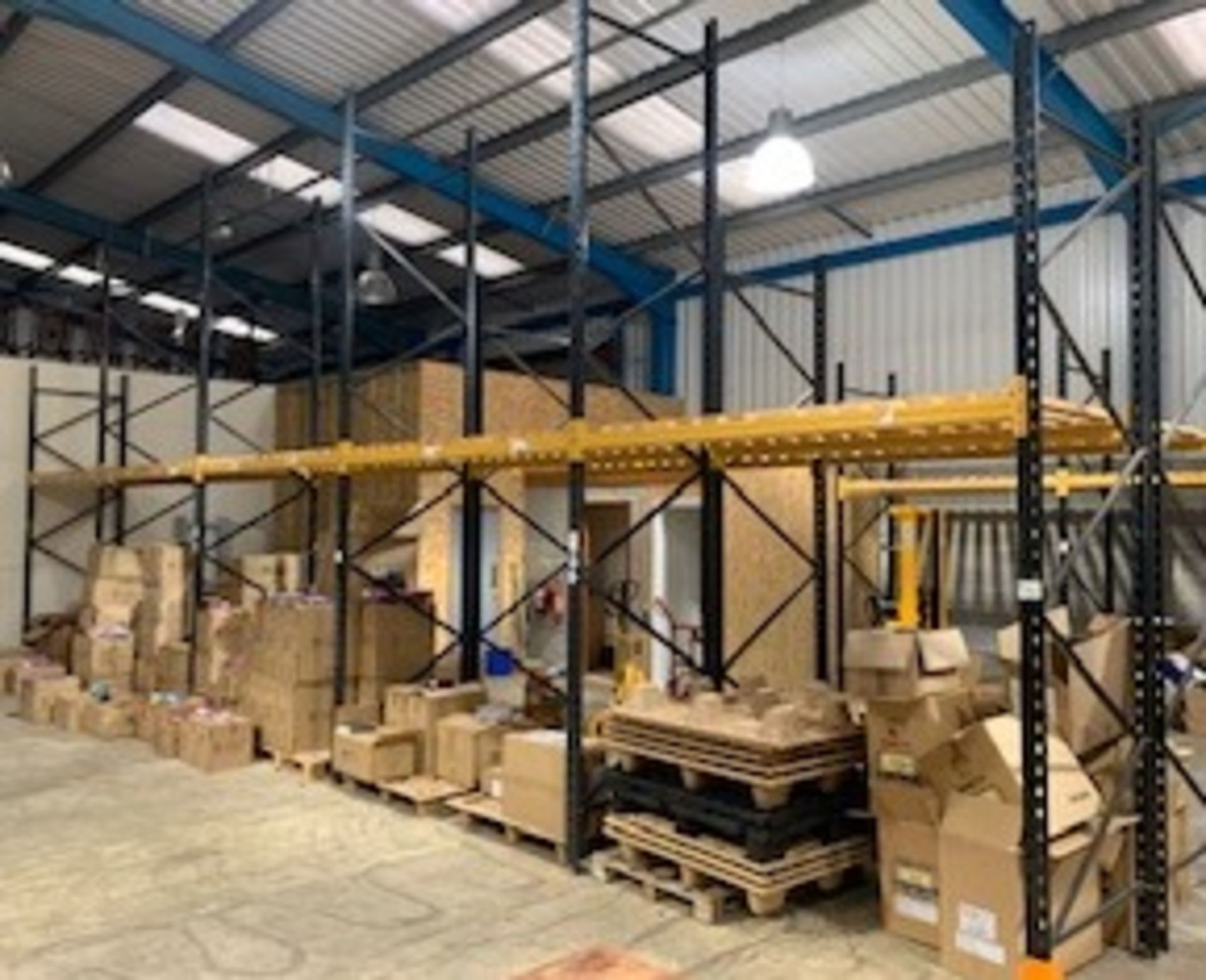 14 bays of Medium Gauge Pallet racking (excludes stock) (Located Towcester, See General Notes for