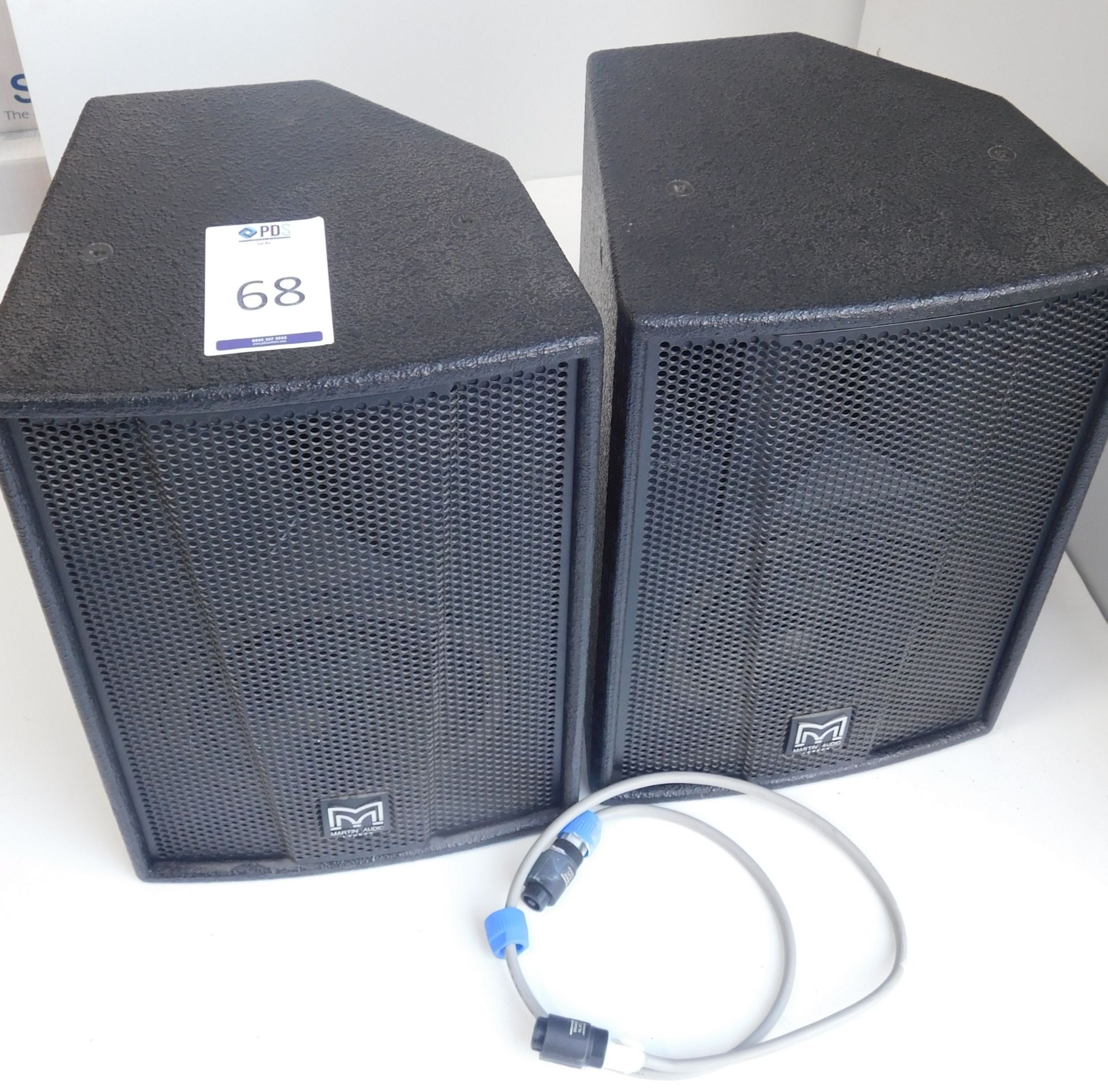 Pair Martin Blackline F8+ Speakers, s/n; 1050394 & 1050391 (Located Brentwood, See General Notes for