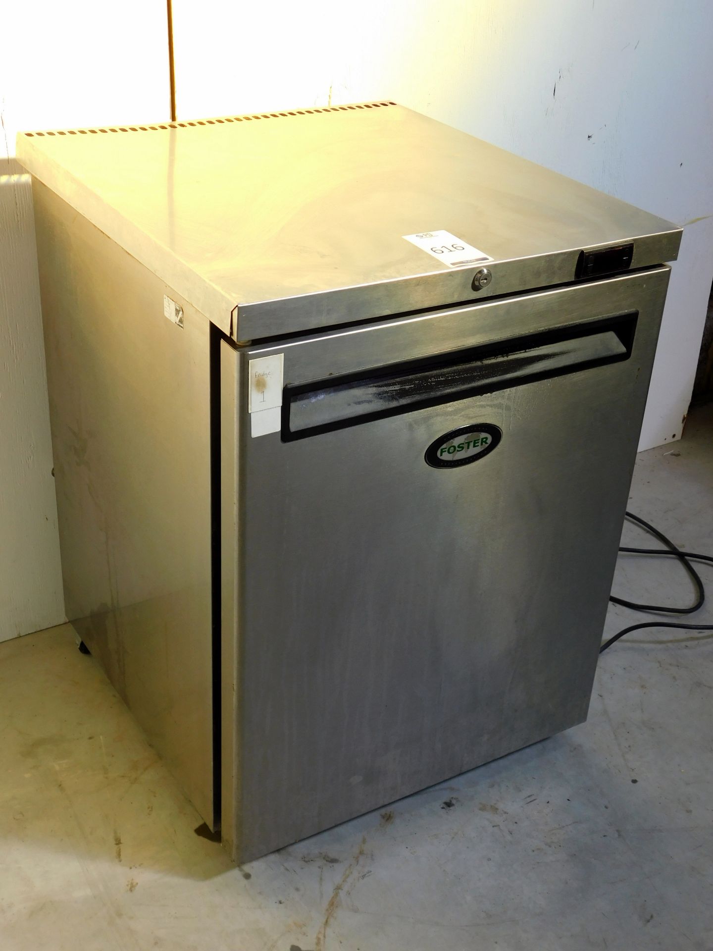 Foster HR150 Stainless Steel Single Door Undercounter Refrigerator, S/N: E5278477 (Located