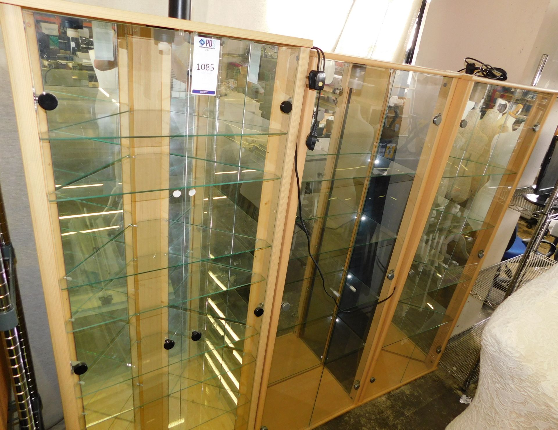 3 Glass Display Cases (Located Stockport – See General Notes for More Details)