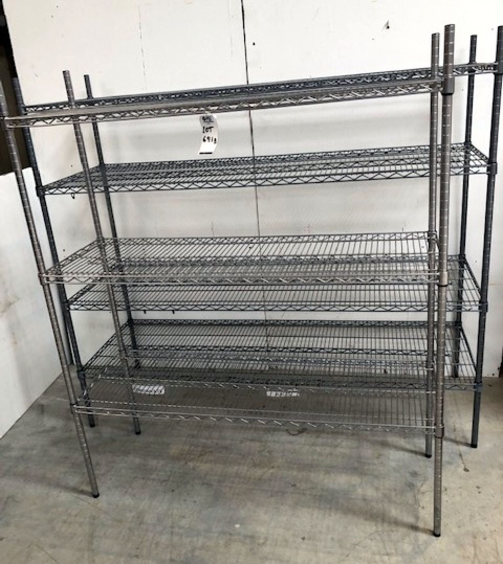 2 Metal Shelf Units 180cm x 60cm & 135cm x 45cm (Located Brentwood, See General Notes for More