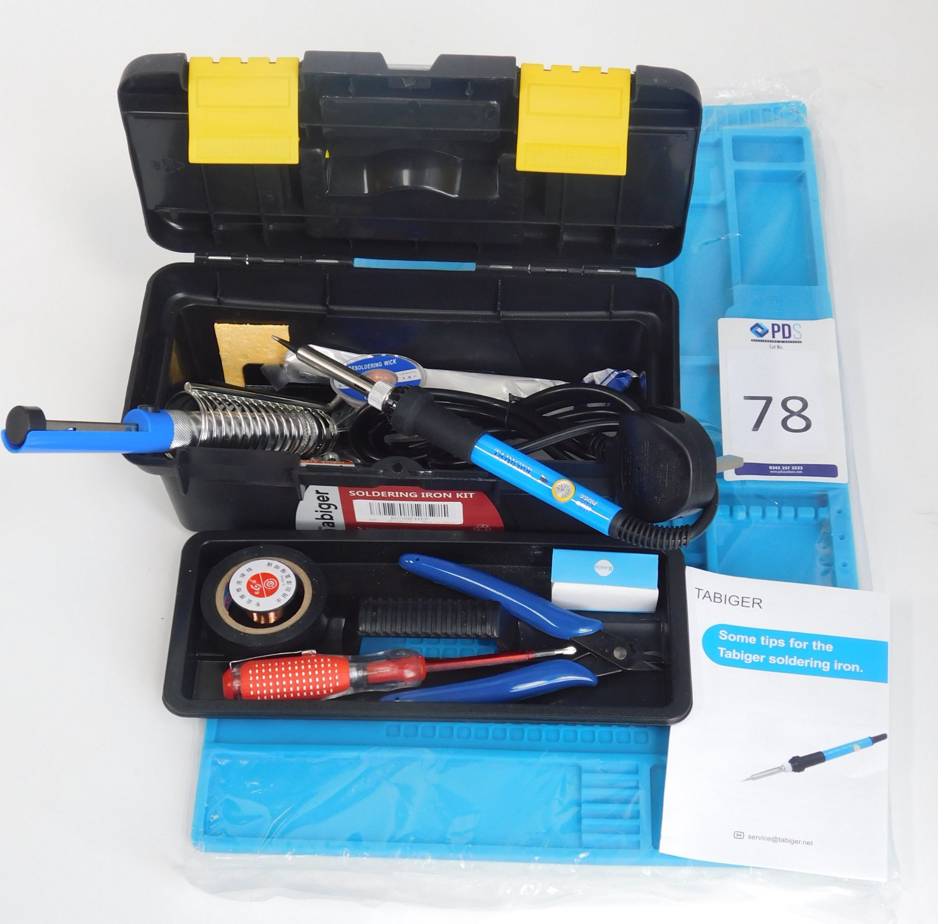 4 Tabiger Soldering Iron Kits & 4 Anti-Static Soldering Mats (All New) (Located Brentwood, See