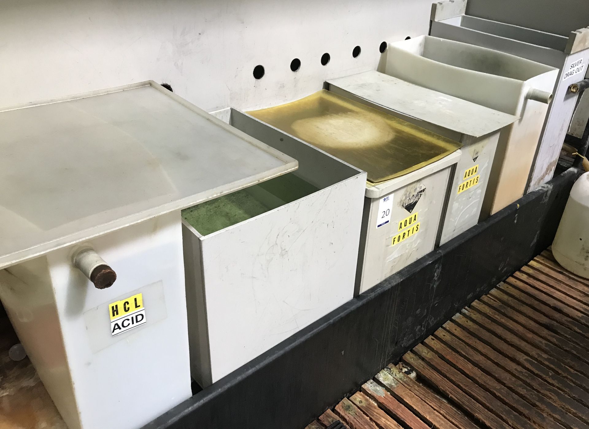 HCL Acid & Aqua Fortis Acid Tanks (Tank Contents not Included – Will be Emptied Prior to