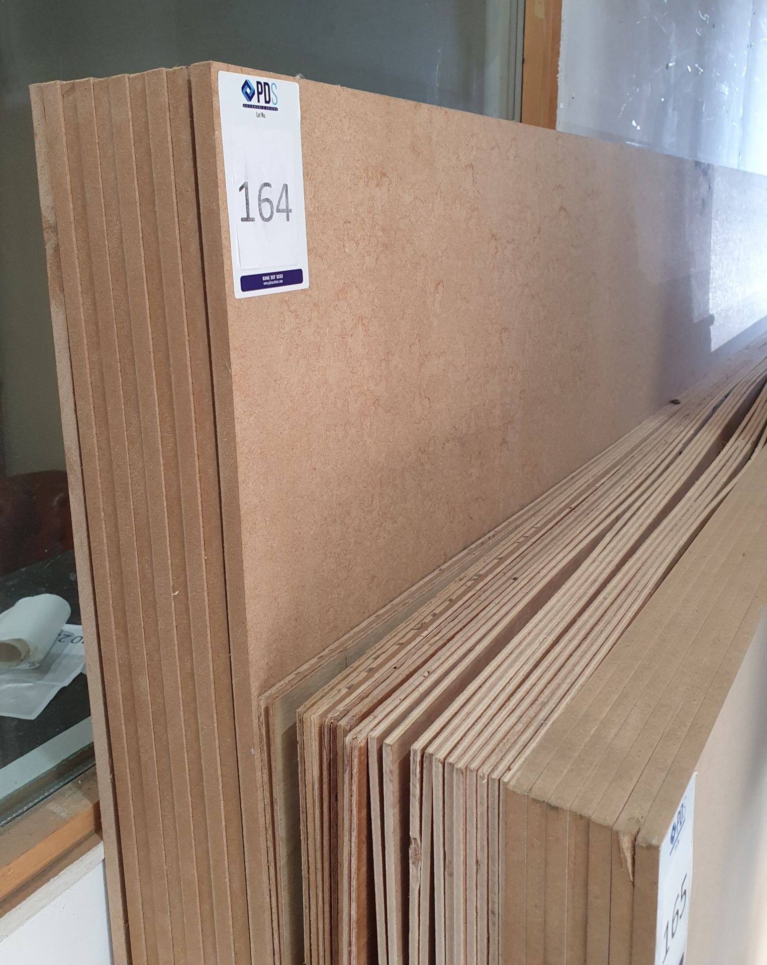 10 Sheets of MDF Board. Approximately 310cm x 150cm x 1.25cm (Located Bicester, See General Notes