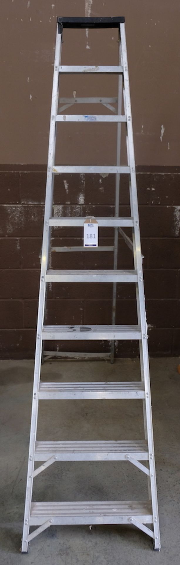 Pair of Aluminium 9 Rung Stepladders (Located Bicester, See General Notes for More Details)