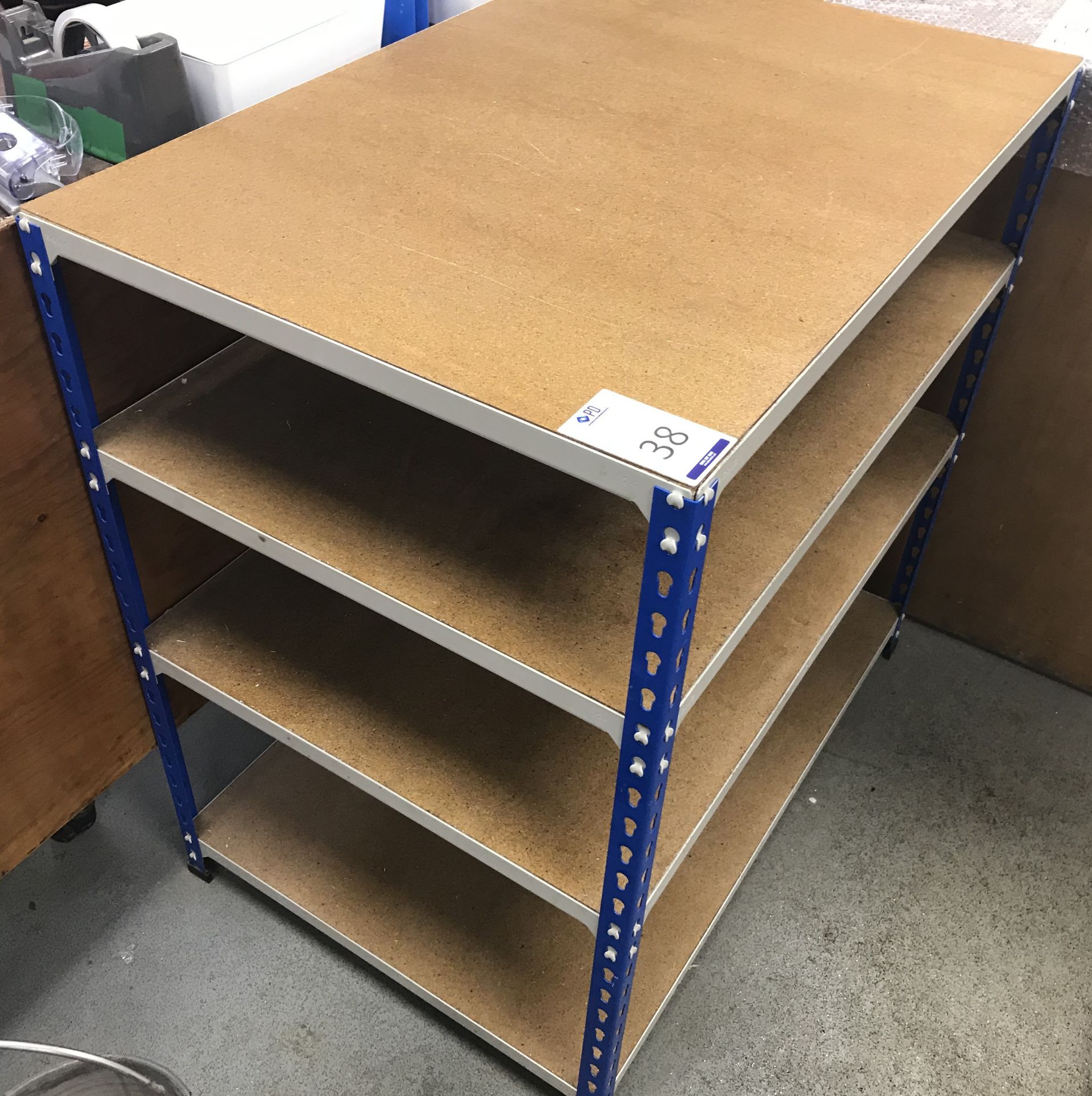 Five Light Weight Shelve Workbenches, Four Tiers Light Weight Racking Bay & Three Tier Steel - Image 2 of 7