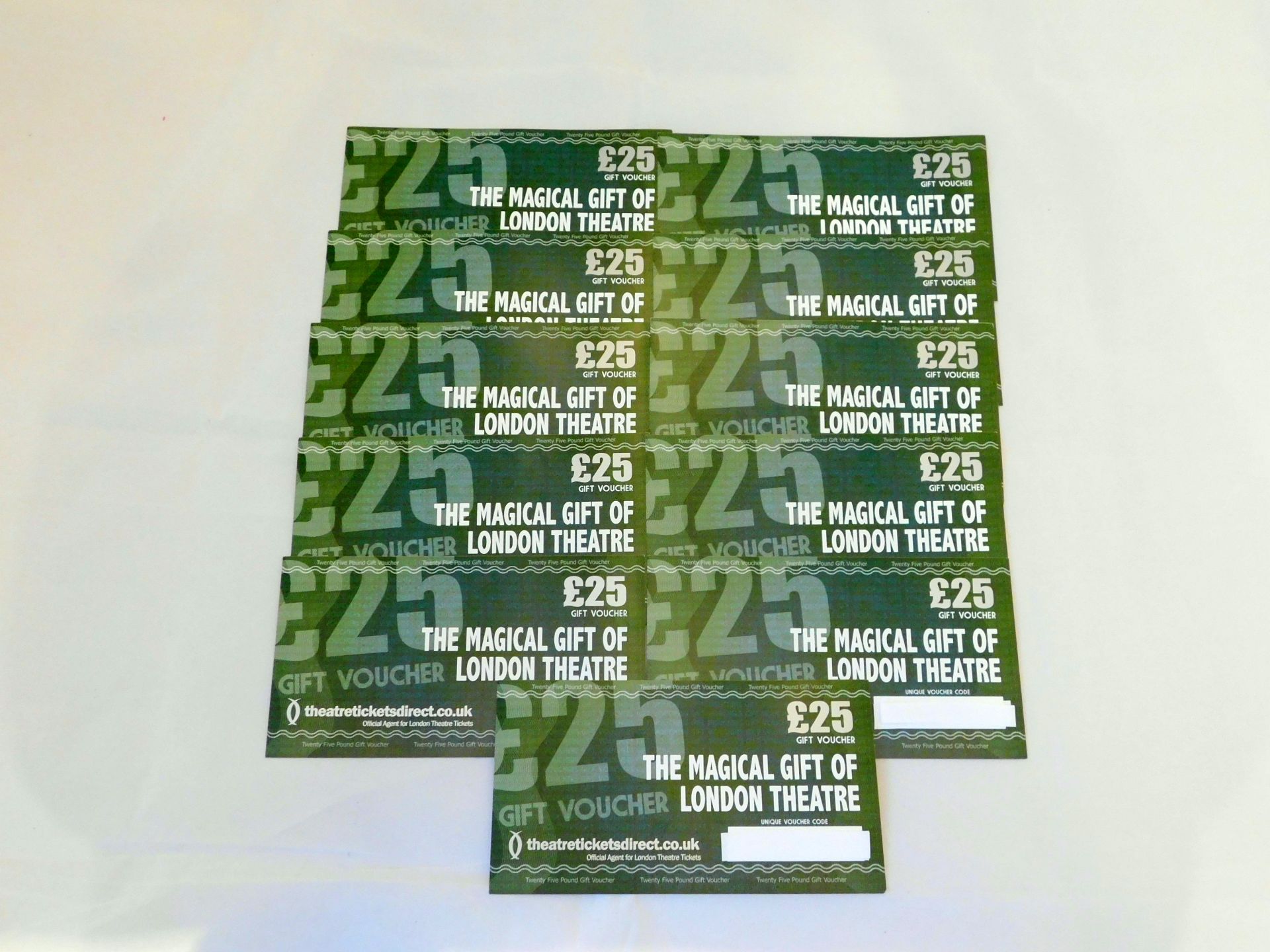 £275 London Theatre Gift Vouchers, Expiry Date 12th November 2021. (NO VAT ON HAMMER) (Located