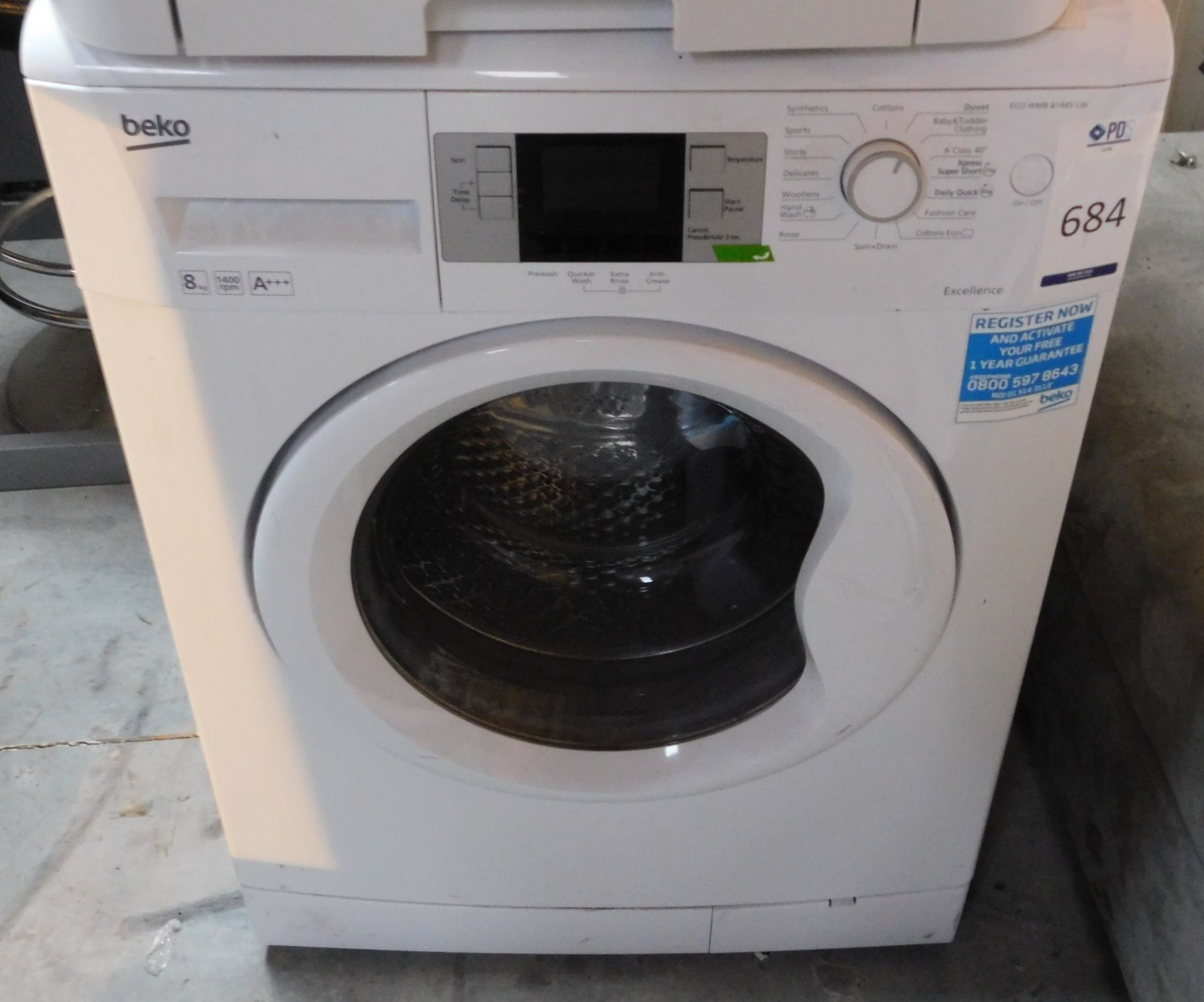 Beko Eco WMB81445 Washing Machine (Located Brentwood - See General Notes for More Details)