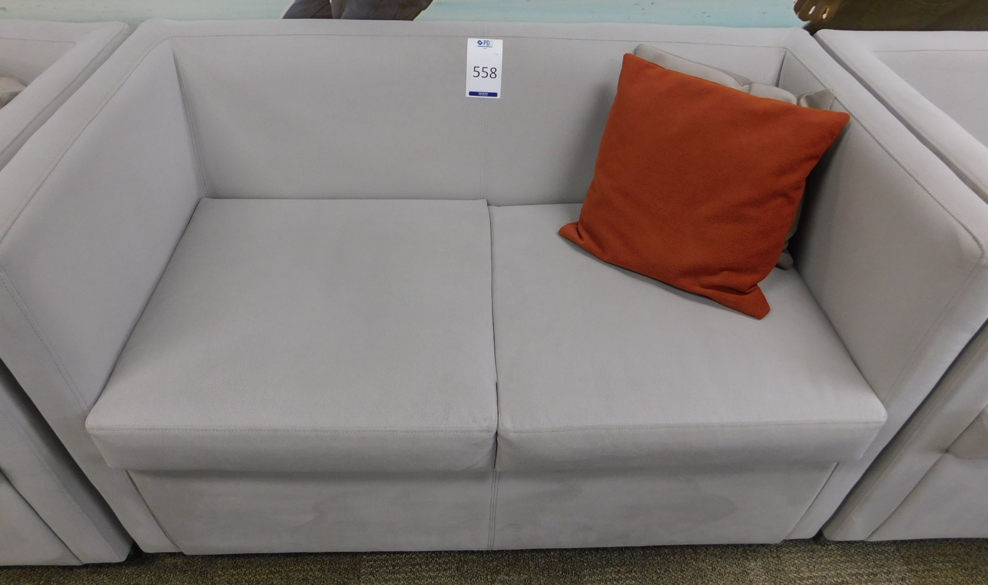 Jack Twin Seat Sofa 120cm x 65cm with 2 Scatter Cushions (Located Brentwood - See General Notes