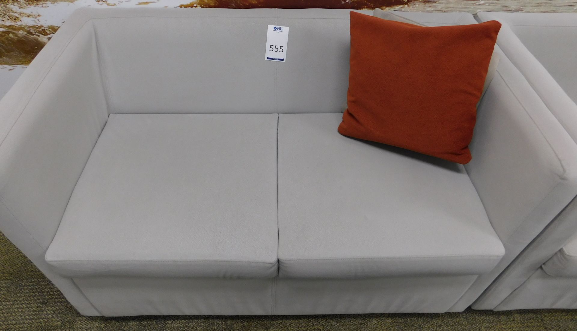 Jack Twin Seat Sofa 120cm x 65cm with 2 Scatter Cushions (Located Brentwood - See General Notes