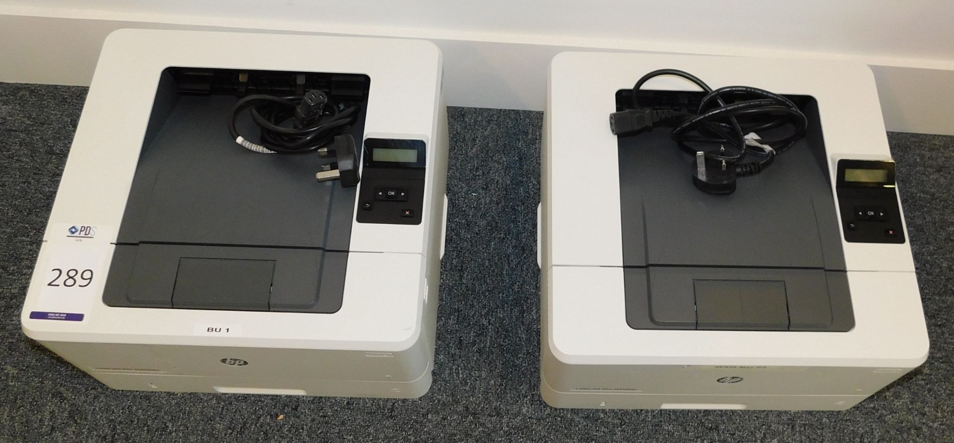 2 HP LaserJet Pro M402ln Printers (Located Stockport - See General Notes for More Details).