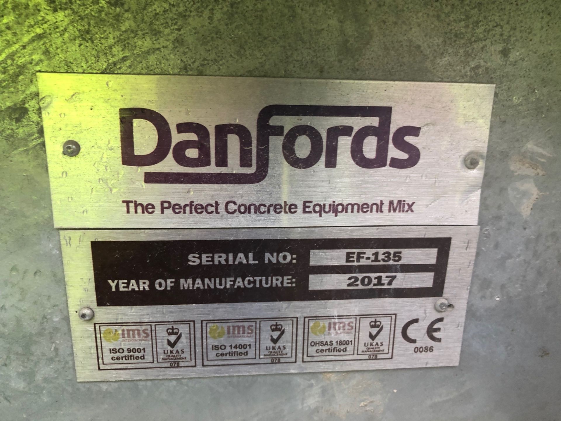 Danford 40 Tonnes Storage Silo, Serial Number EF135  (Located Rochdale - See General Notes for More - Image 4 of 6