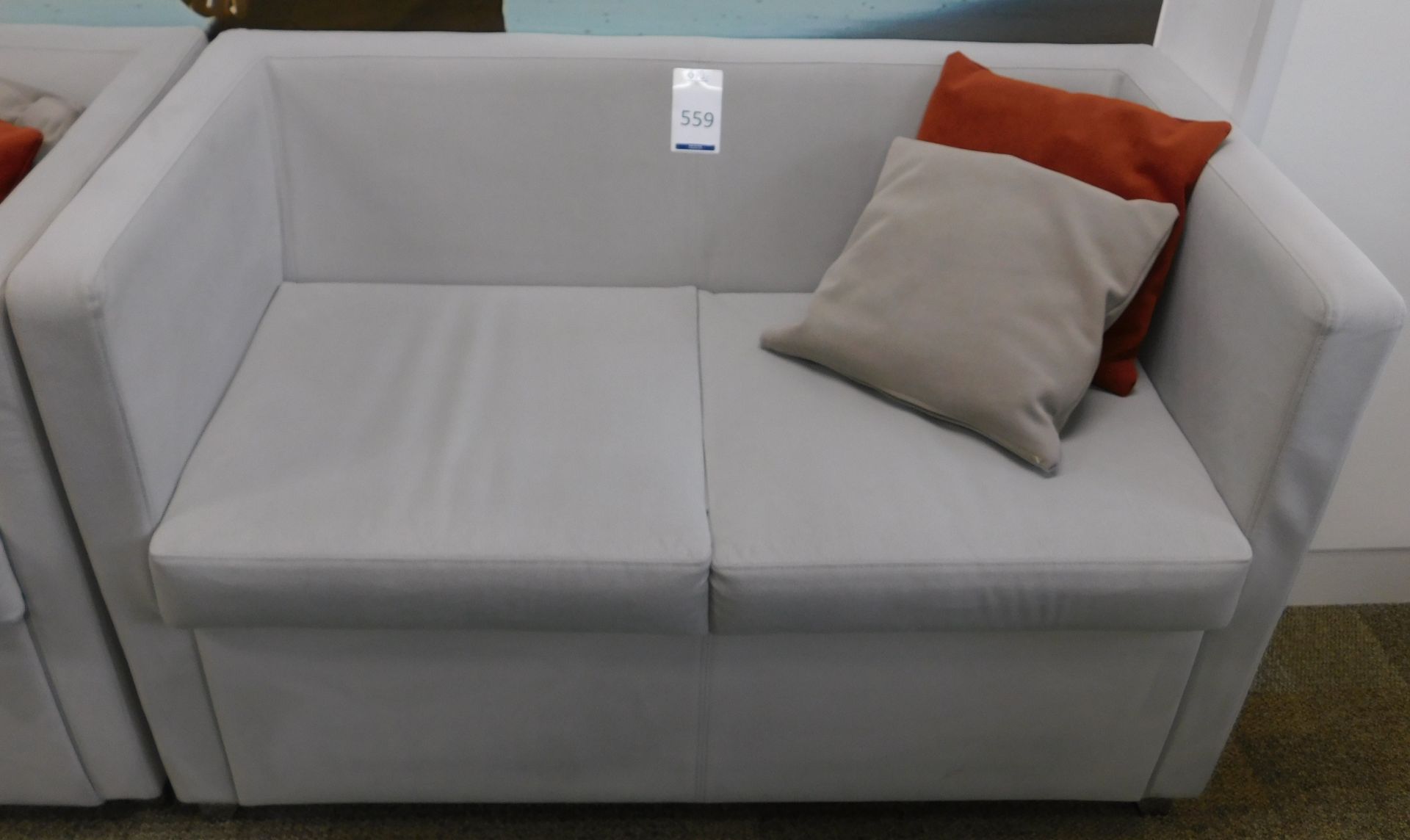 Jack Twin Seat Sofa 120cm x 65cm with 2 Scatter Cushions (Located Brentwood - See General Notes