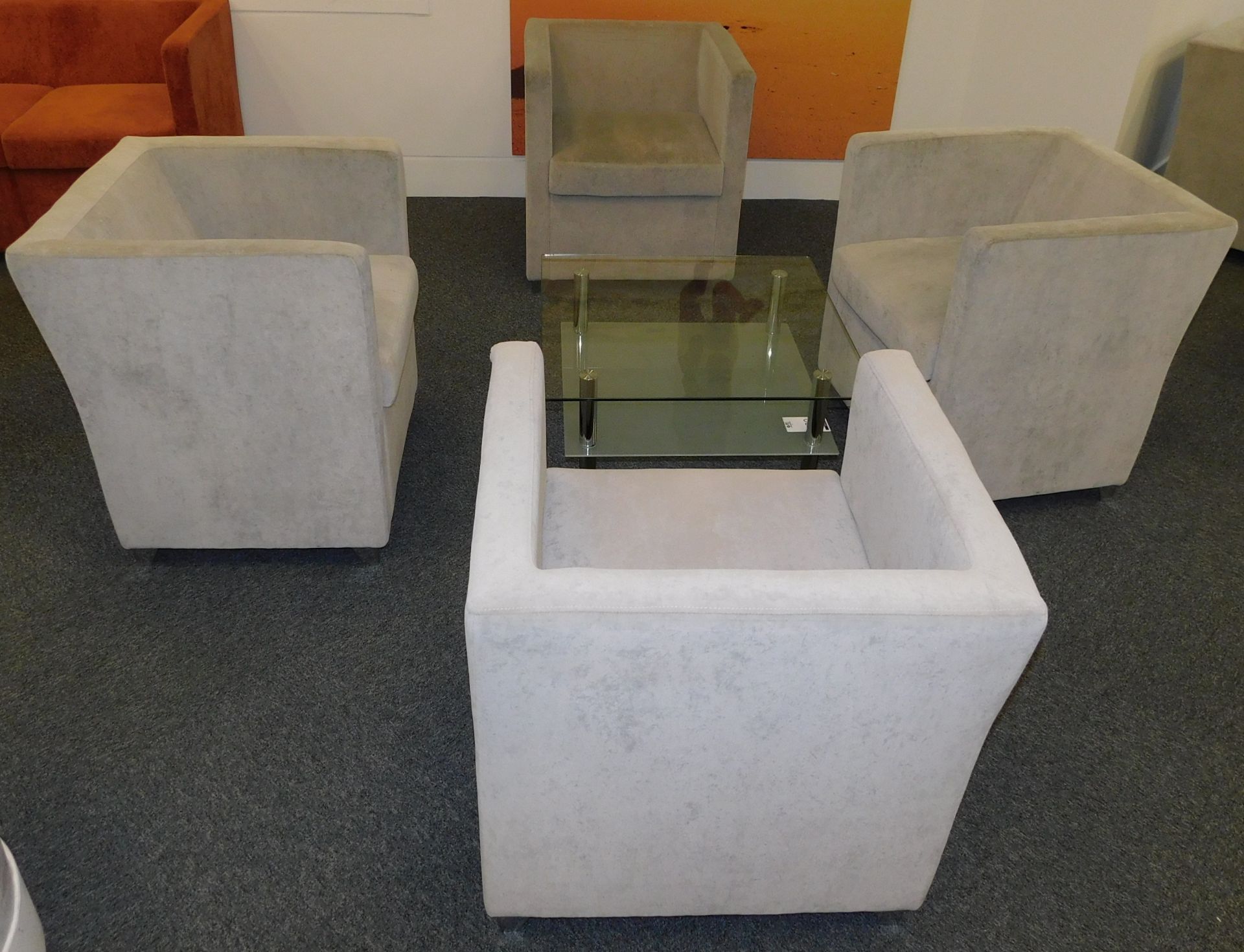 4 Jack Chairs with Glass Coffee Table (Located Stockport - See General Notes for More Details) - Image 2 of 2