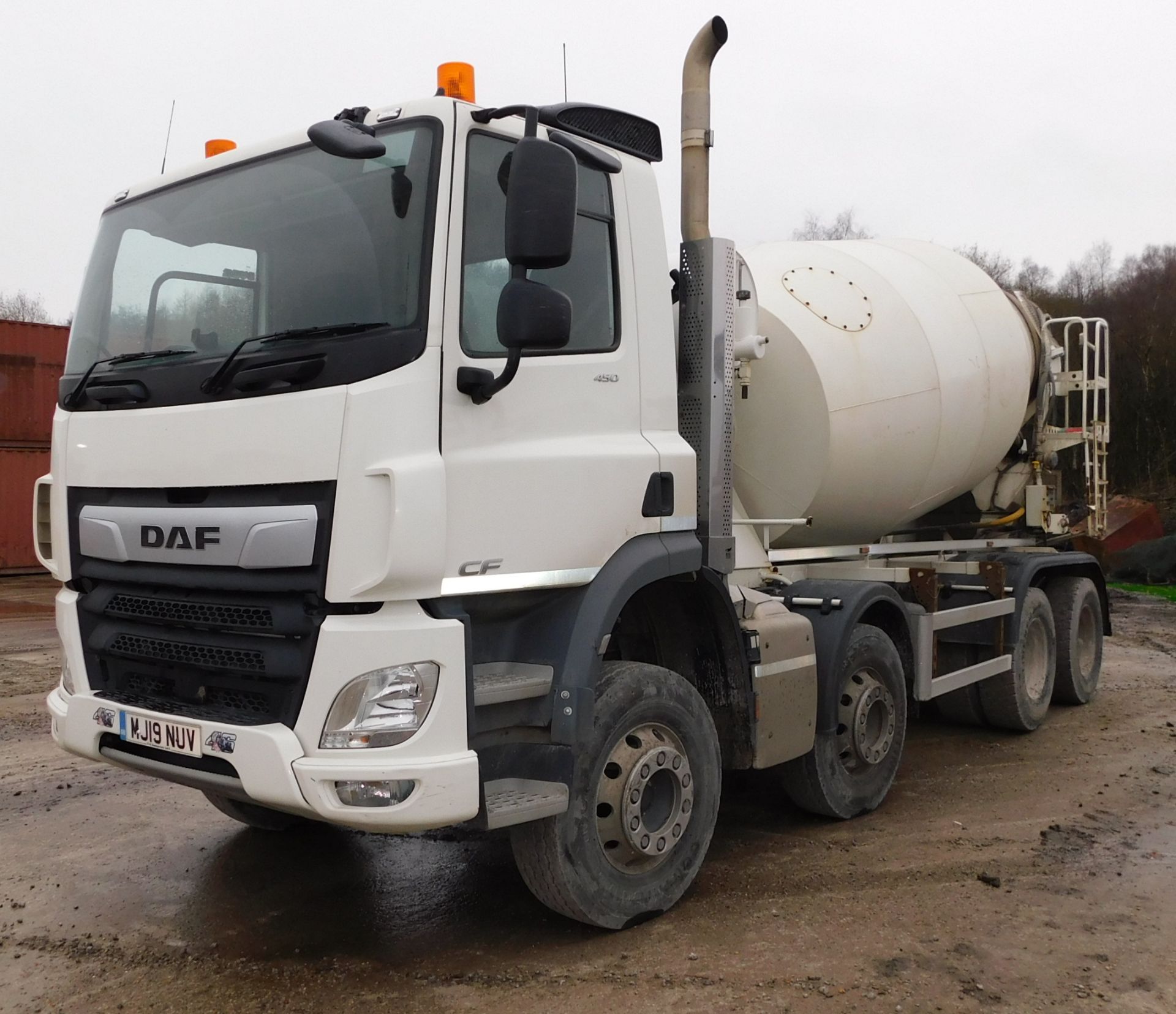DAF CF 460 FAD 8x4 Construction with 8m3 McPhee Transit Mixer, Registration, MJ19 NUV, Odome - Image 3 of 16