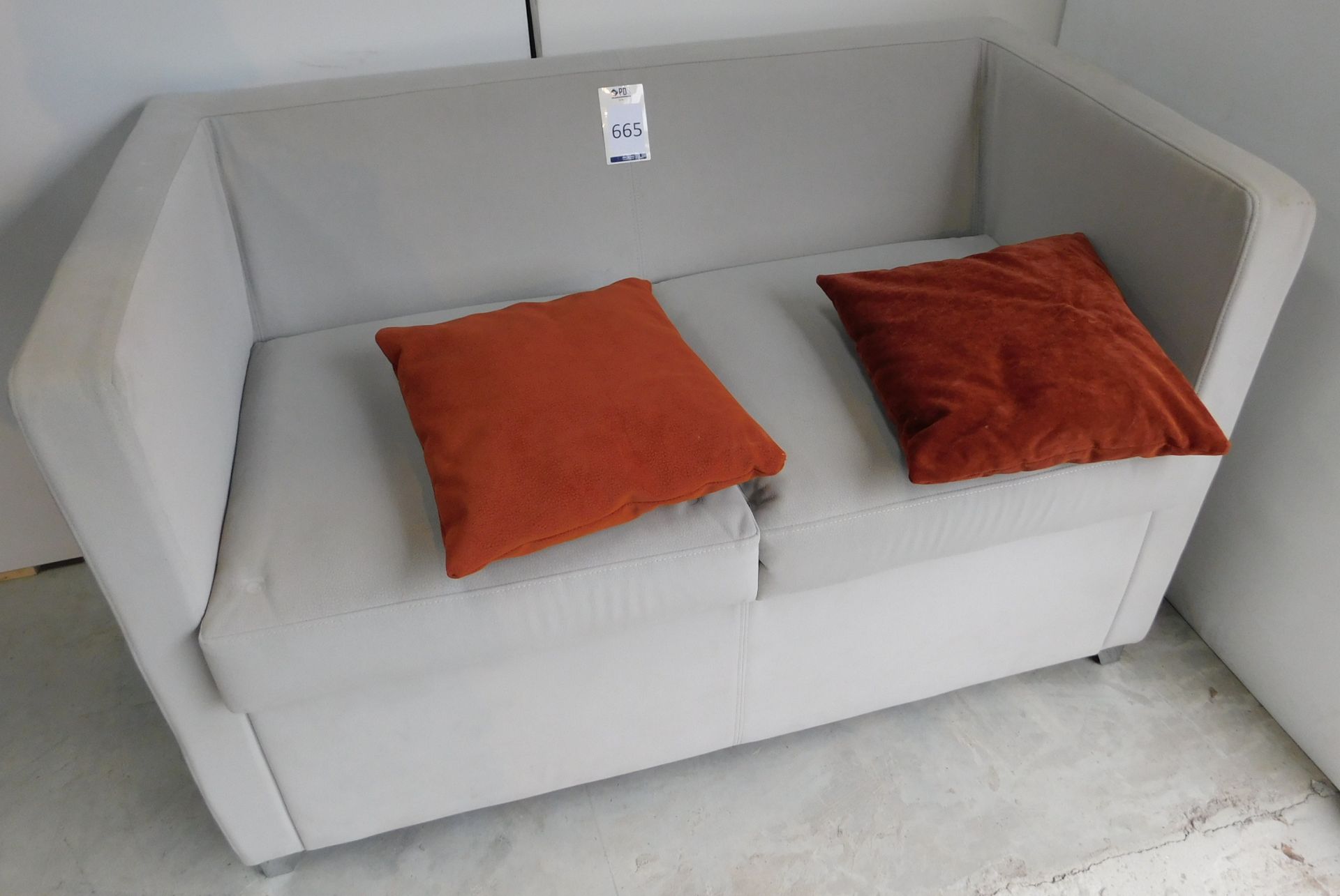 Jack Twin Seat Sofa, 120cm x 65cm, with 2 Scatter Cushions (Located Brentwood - See General Notes