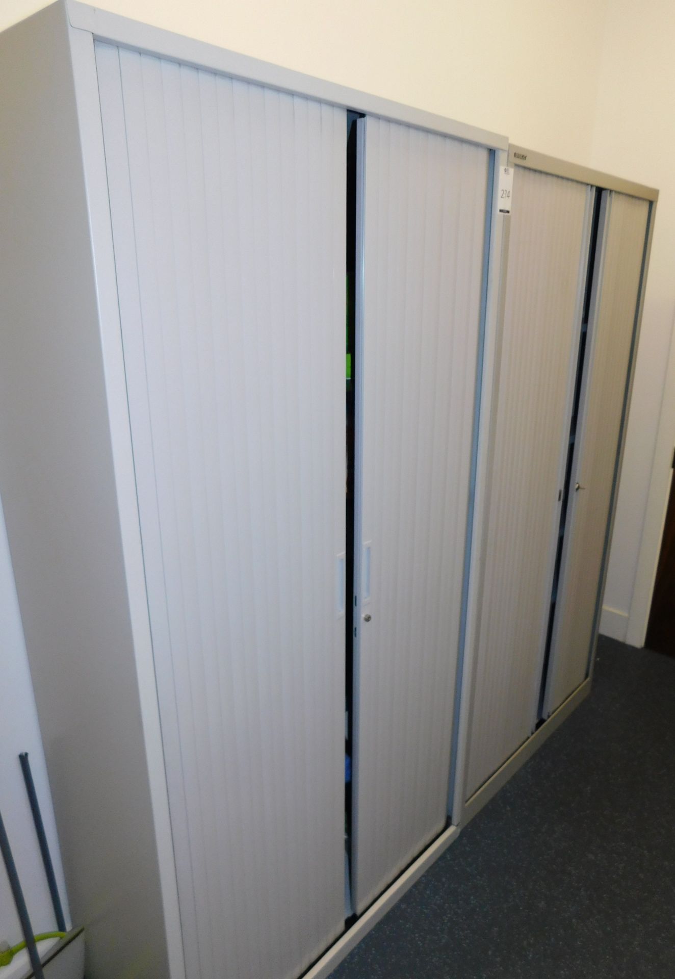 3 Roll Fronted Cabinets (Excluding Contents) (2 Damaged) (Located Stockport - See General Notes