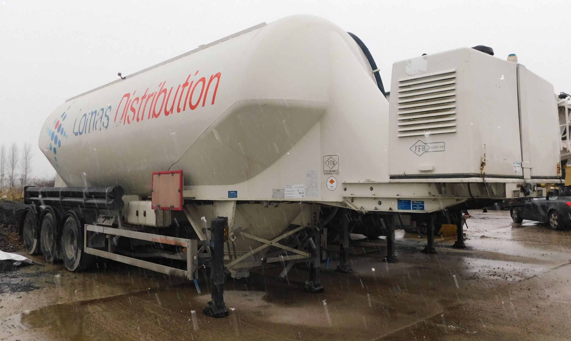 Feldbinder FFB 40 EUT40.3 Tri Axle Tanker Trailer Mounted on ROR Air (2008), s/n; WFB334R2H82038487, - Image 4 of 12