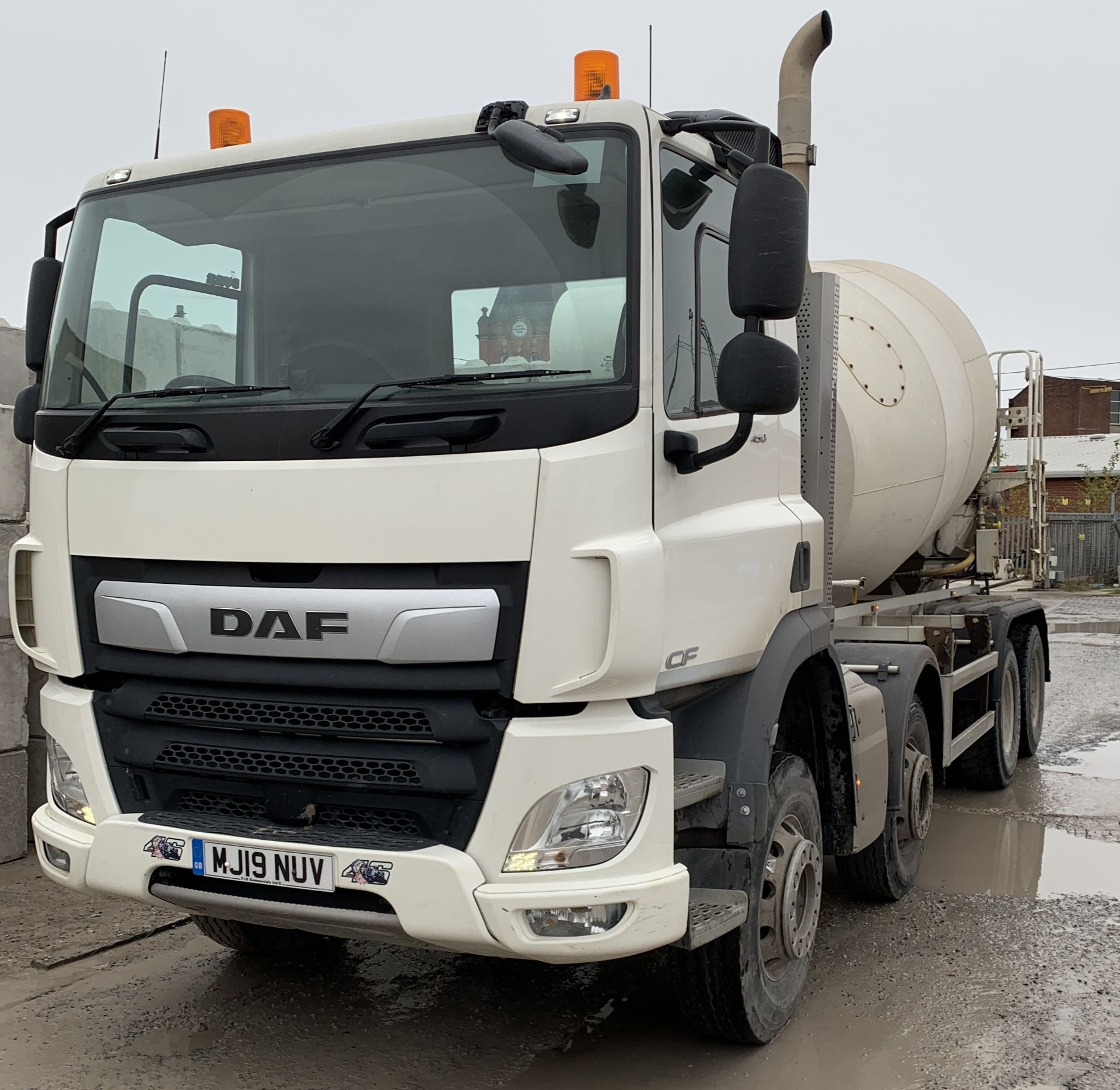 DAF CF 460 FAD 8x4 Construction with 8m3 McPhee Transit Mixer, Registration, MJ19 NUV, Odome