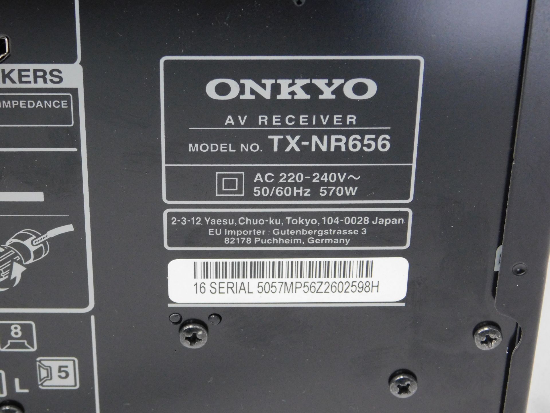 Onkyo TX-NR747 Wide Range Amplifier with Remote - Image 3 of 3