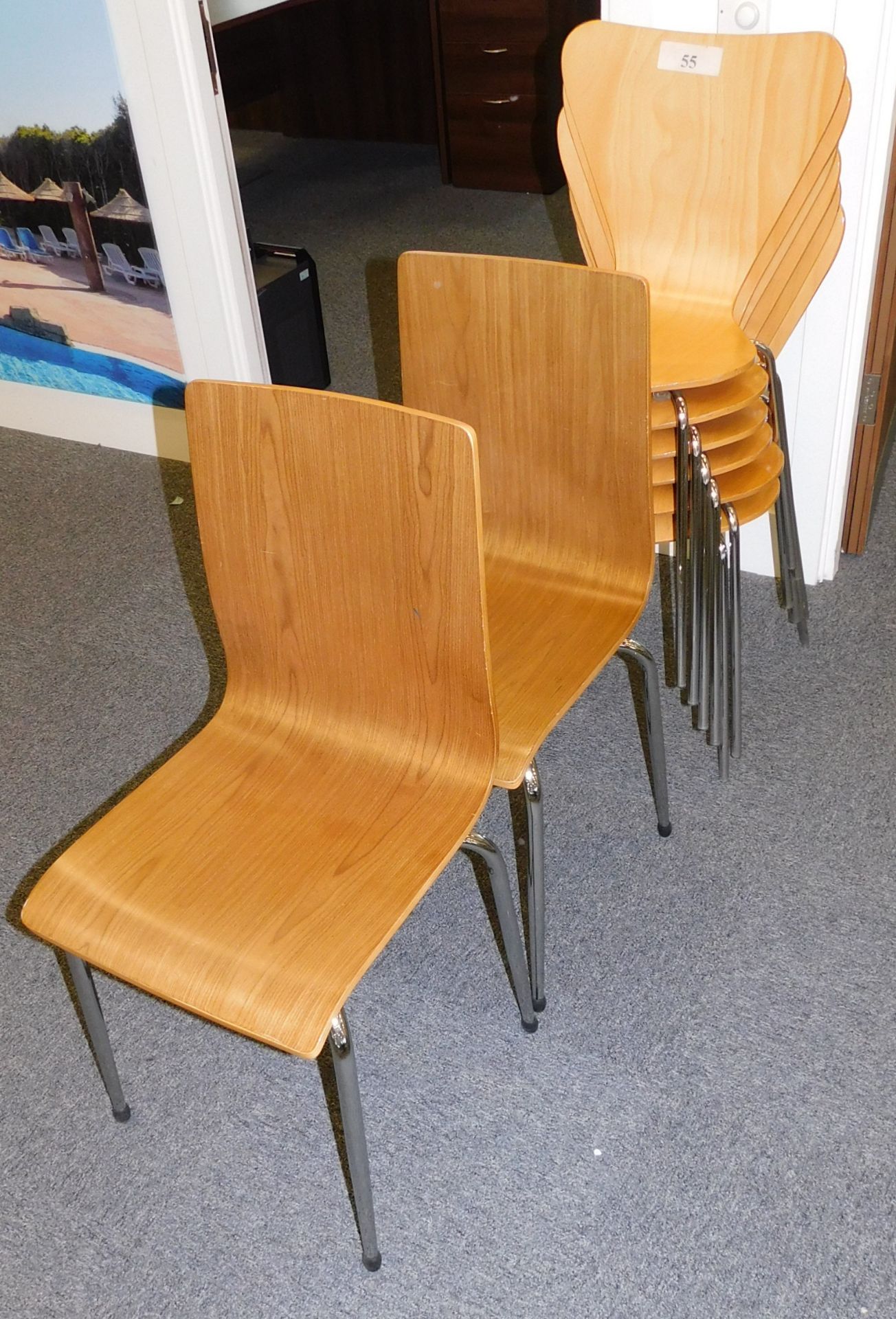 4 White Melamine Circular Tables & 17 Various Chairs (Located Stockport - See General Notes for More - Image 2 of 3