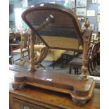 Victorian mahogany swivel bedroom or toilet mirror. (B.P. 24% incl. VAT)