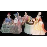 Three Royal Doulton bone china figures/figure groups to include' 'Meditation' HN2330, 'Afternoon