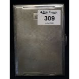 Large engine turned silver cigarette case. Birmingham hallmarks, 5.5 troy ozs approx. (B.P. 24%