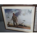 Terrence Cuneo, 'The Price of Freedom', coloured military print. 50 x 63cm approx, framed and