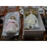 Collection of boxed 'Step into the world of Victoria' modern dolls on stands. (B.P. 24% incl. VAT)