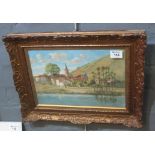 I.H.B Craft (British early 20th Century), 'Village on the lot, Callas', oils on board, signed and