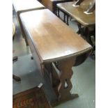 20th Century oak gate legged table. (B.P. 24% incl. VAT)