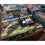 A collection of Scalextric to include; Brands Hatch C698 Grand Prix racing set, lap counter etc. (