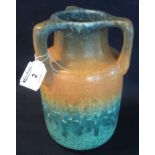 Ruskin pottery multi-coloured tyg vase, signed to the base by W Howson-Taylor, dated 1933. 25cm high