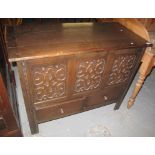 Reproduction Heathland furniture oak coffer or blanket box. (B.P. 24% incl. VAT)