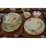 Two trays of Royal Doulton Minden pattern dinner ware items to include; lidded tureen, oval meat