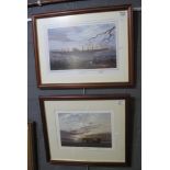 Robin Smith (Aviation school), 'Two boys- One dream' and 'The Fly past', two coloured prints, signed