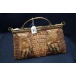 Crocodile skin ladies handbag. (B.P. 24% incl. VAT)