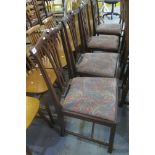 Set of four mahogany Chippendale style dining chairs with drop in seats. (4) (B.P. 24% incl. VAT)