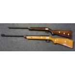 Diana G36 .22 caliber break action air rifle and another .22 unnamed break action air rifle. Over