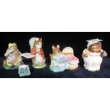 Three Beswick Beatrix Potter figurines to include; 'Hunca Munca', 'Mr Tiggywinkle', 'Timmy