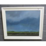 Stuart A Green (British School 20th Century), 'Rain approaching', signed, oils on canvas. 39 x
