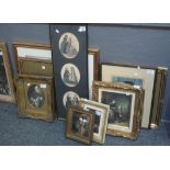 Group of assorted furnishing pictures, being mainly portrait prints. All framed and glazed. (11) (