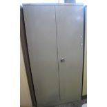 Three metal two door filing cabinets by Roneo Vickers, Bisley and Triumph. (3) (B.P. 24% incl. VAT)